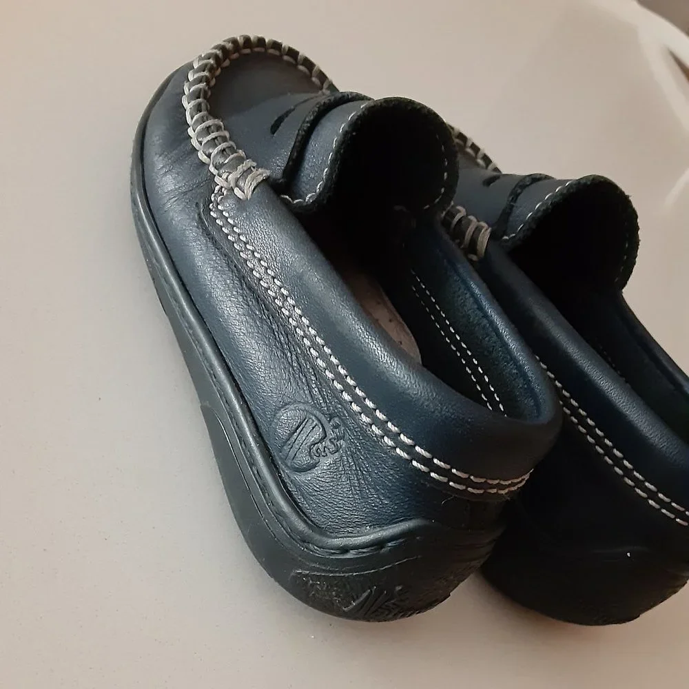 NATURINO  navy blue leather loafers toddler size 24